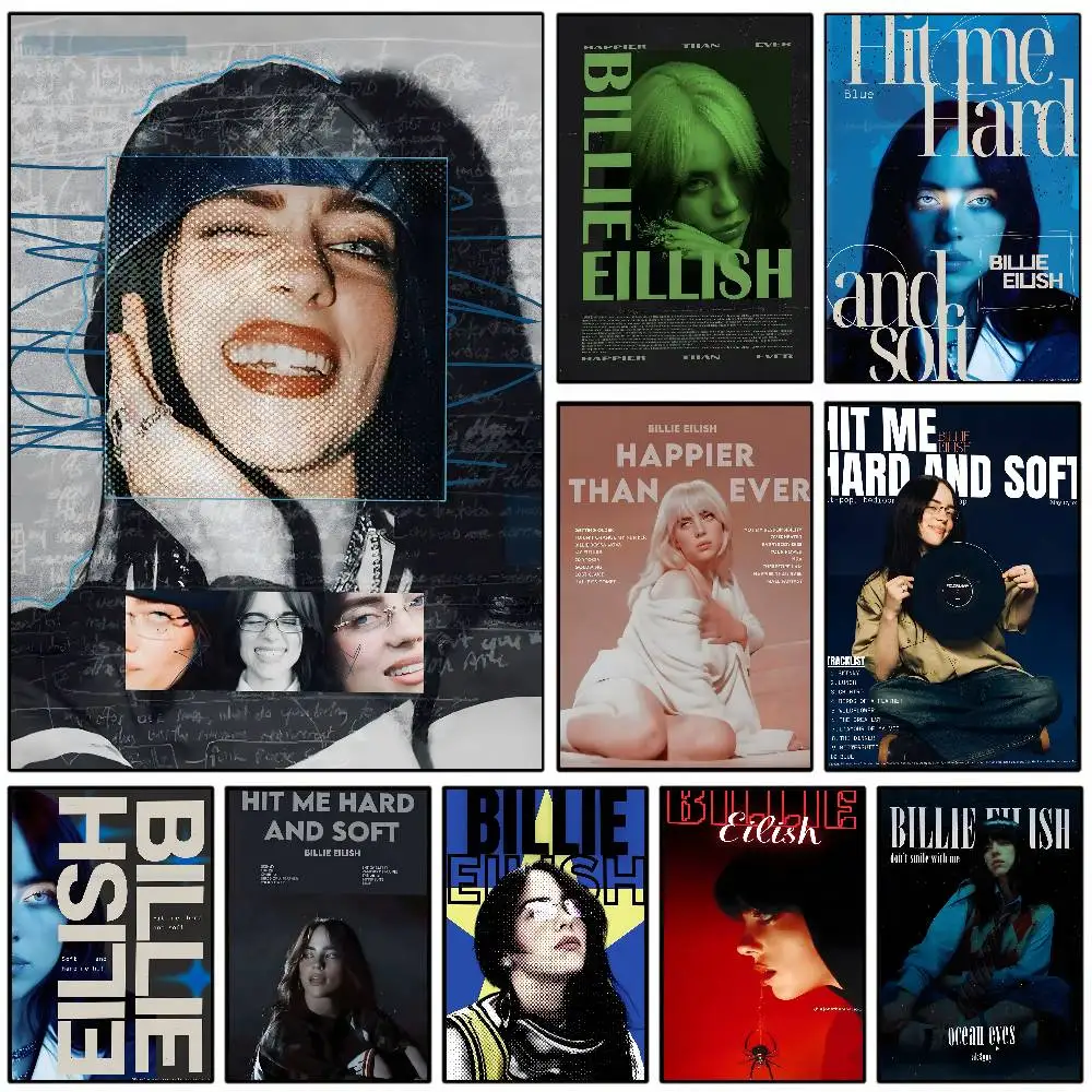 1 Stück berühmter Sänger B-billieS Sänger Poster Kunst mit Drucken Zuhause Schlafzimmer Wohnzimmer Dekoration Geschenk Image