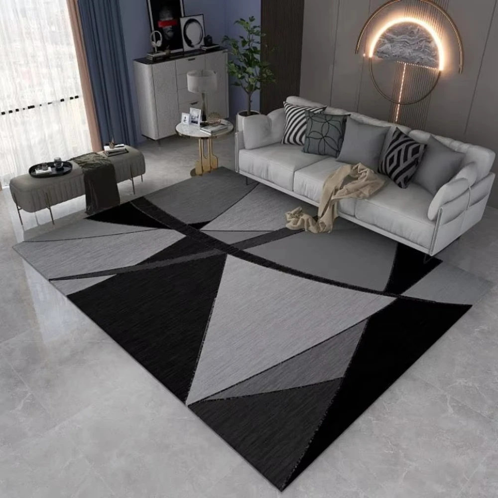 VIKAMA Cool Nordic Geometric Crystal Velvet Carpet Living Room Sofa Coffee Table Carpet Home Decor Bedroom Kitchen Lounge Carpet