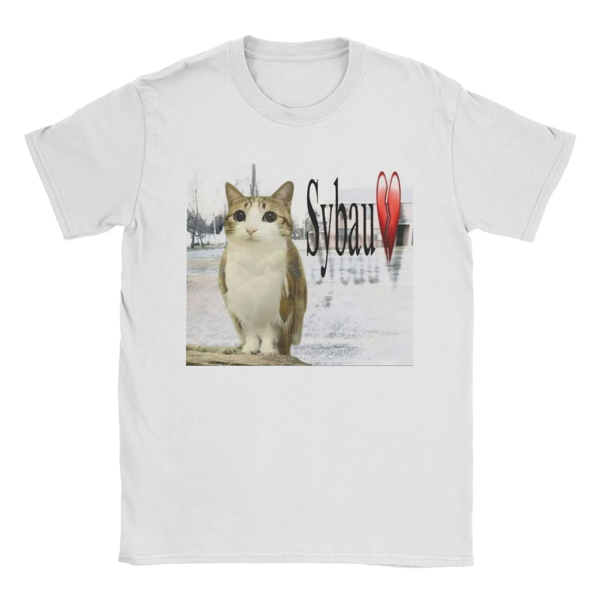 Vintage Sybau Meowl T-Shirt Women O Neck T Shirt Short Sleeve Tees Classic Tops Fashion Women Clothing Graphic T Shirts Y2K Top
