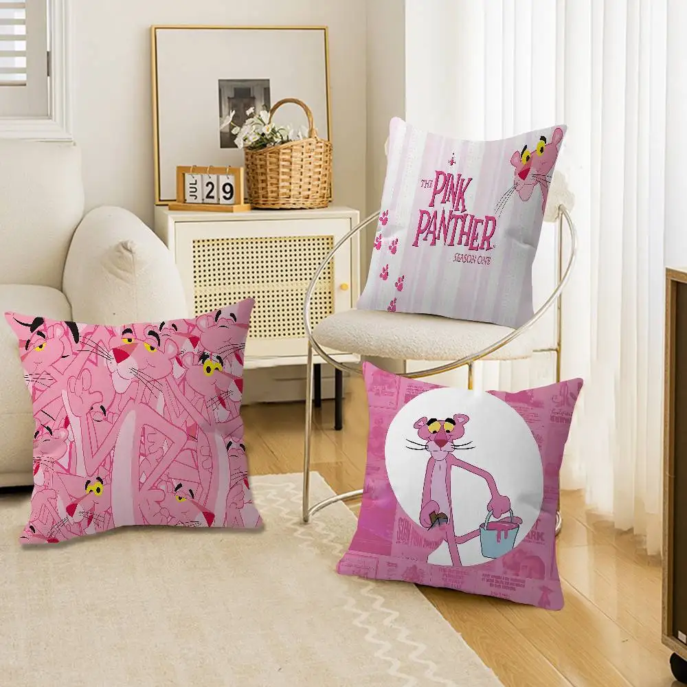 Cartoon P-Pink P-Panther personalisierte Kissenbezug Kinder Schlafzimmer Wild Party Dekor Kissenbezug Kind Geburtstag Dusche Geschenk
