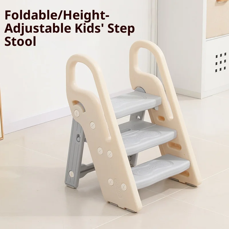 Faltbarer Baby-Tritthocker, Kinderleiter, Lernturm für Kleinkinder, Badezimmer, Küchenspüle, rutschfest, höhenverstellbar, Gerüst