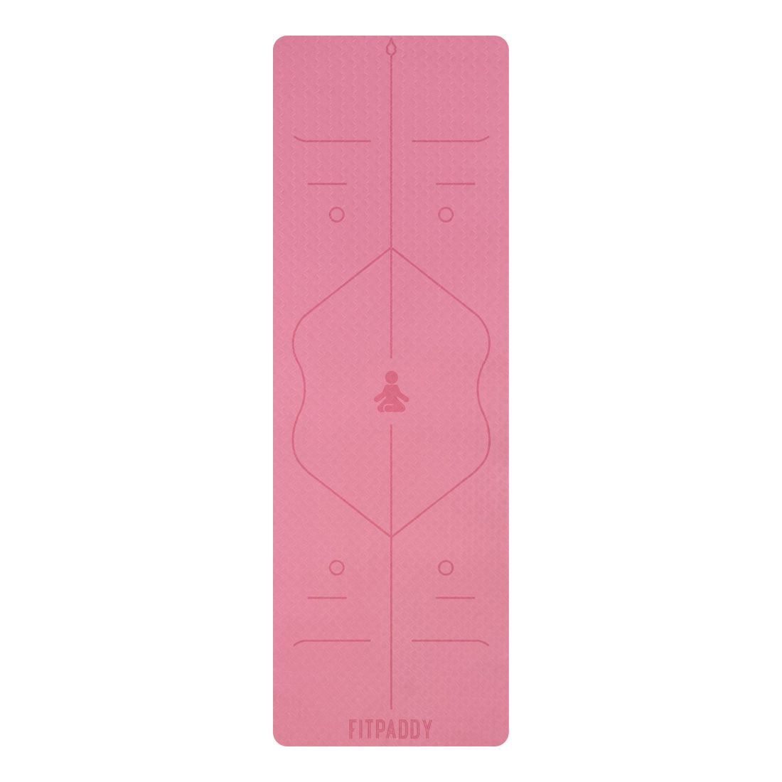 FITPADDY - Tappetino Yoga Pilates Fitness in TPE viola 16x16x62 cm