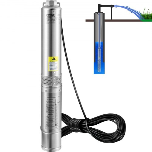 Deep Well Submersible Pump, Stainless Steel Water Pump For Industrial, Irrigation & Home, Waterproof Deep Well Submersible Pump, Stainless Steel Water Pump For Industrial, Irrigation & Home, Waterproof