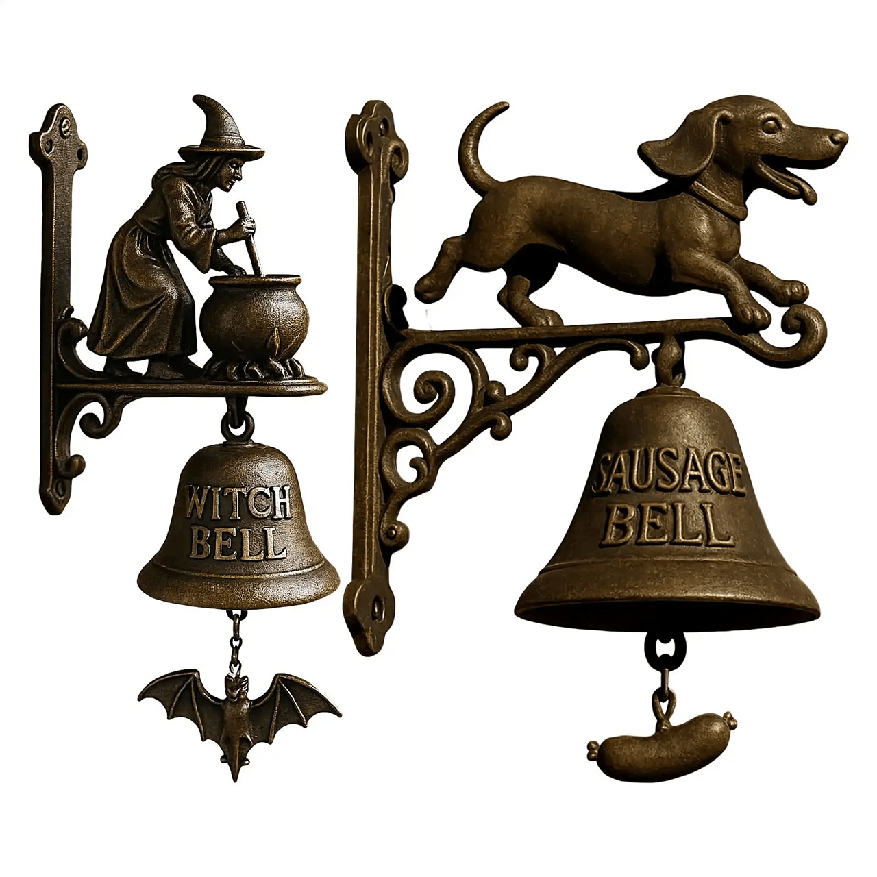 Dachshund Welcome Doorbell Decorative Hanging Bell witch