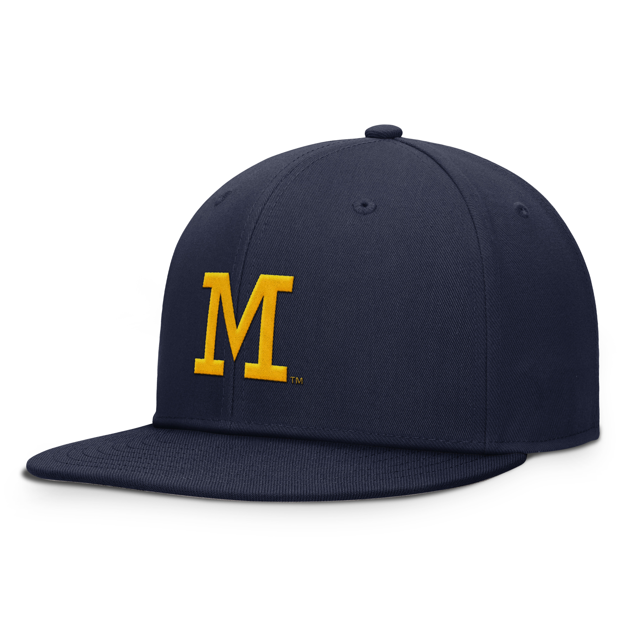 Jordan Brand Michigan Wolverines 2024 Sideline Coaches Fitted Hat für Herren, Marineblau Image