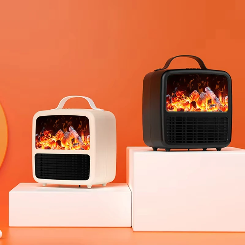 Elektrischer Heizofen für den Innenbereich, rauchfrei, elektrischer Kamin, Haushaltsheizung, 3D-Flammen-Mountain-Heizlüfter mit Fernbedienung Image