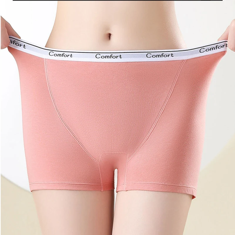 Baumwolle frauen Sicherheits Kurze Hosen Physiologische Unterwäsche Hohe Taille Höschen Für Frauen Plus Größe Elastische Atmungsaktive Boyshorts Image
