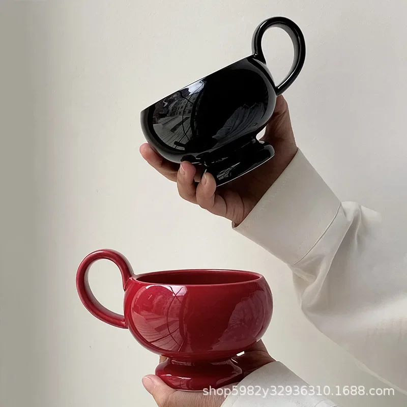 Keramik Chic Kaffeetasse Nachmittag Dim Sum Teetasse Aladdin Griff Tassen Keramik Tassen Wasser Tassen Home Party Becher Kaffeetasse Image