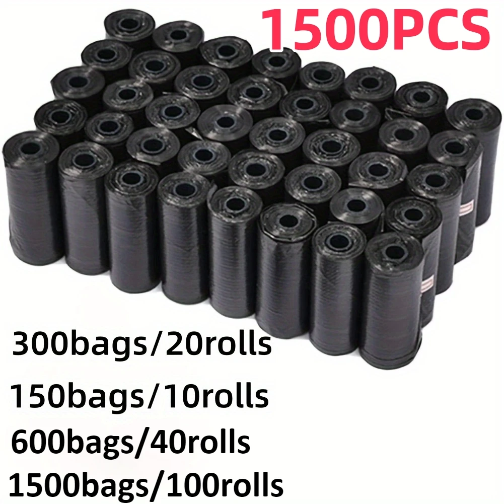1500/15PCS Dog Poop Bag Outdoor Cleaning Poop Bag Clean Pets Supplies for Dog 15Bags/Roll Refill Garbage Bag Pet Supplies