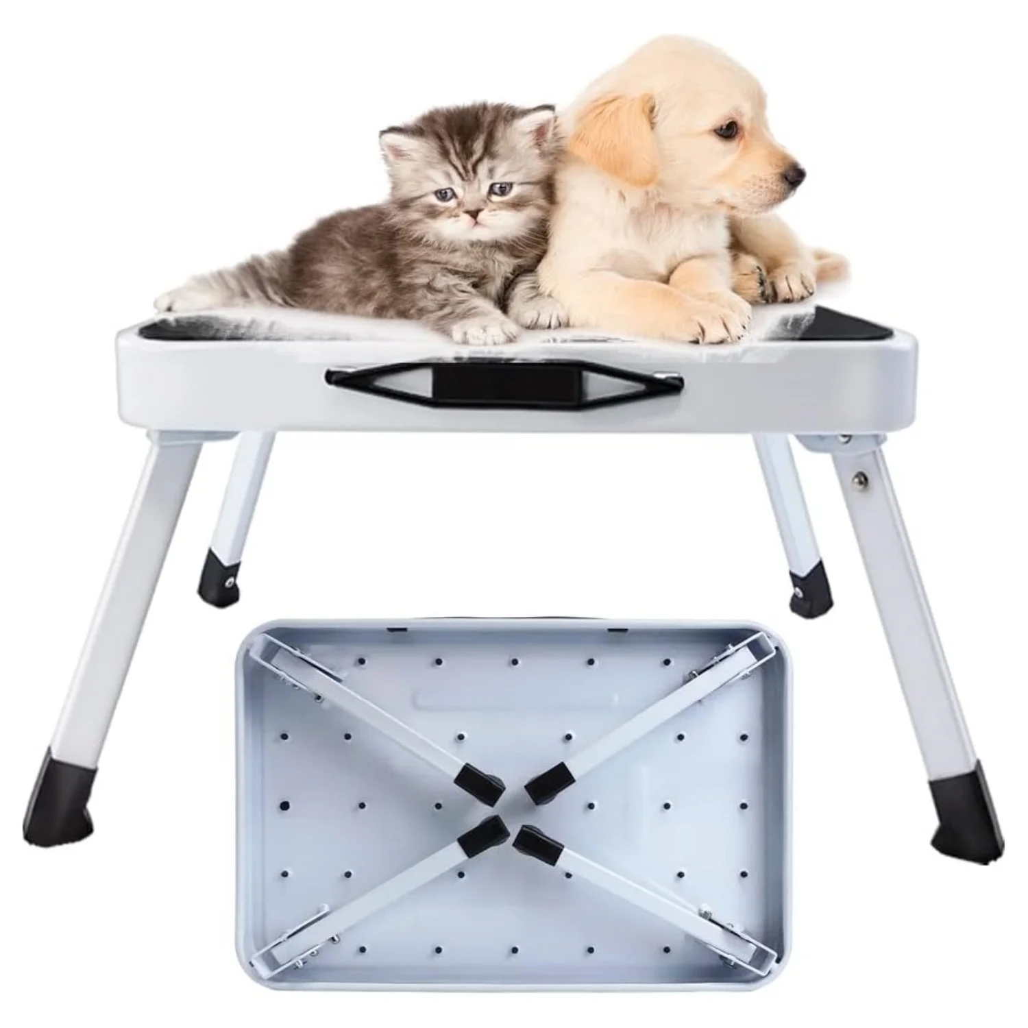 1-stufiger Klapphocker aus Metall, Laufbandleiter, klappbarer Campinghocker, Haushalt, Bühne, Badezimmer, Bühnenleiter