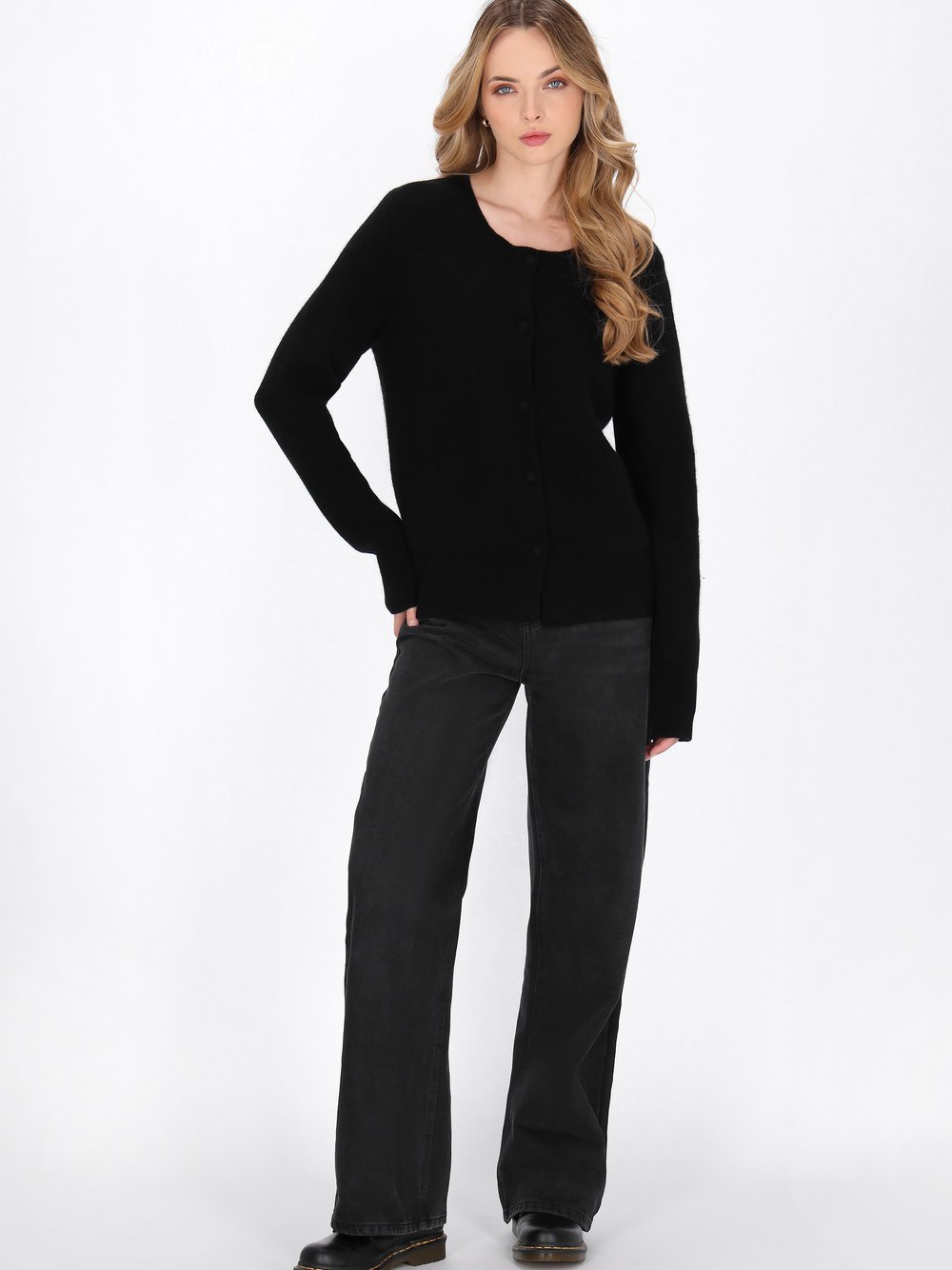 Dreimaster Strickjacke Damen schwarz, XS/S Image