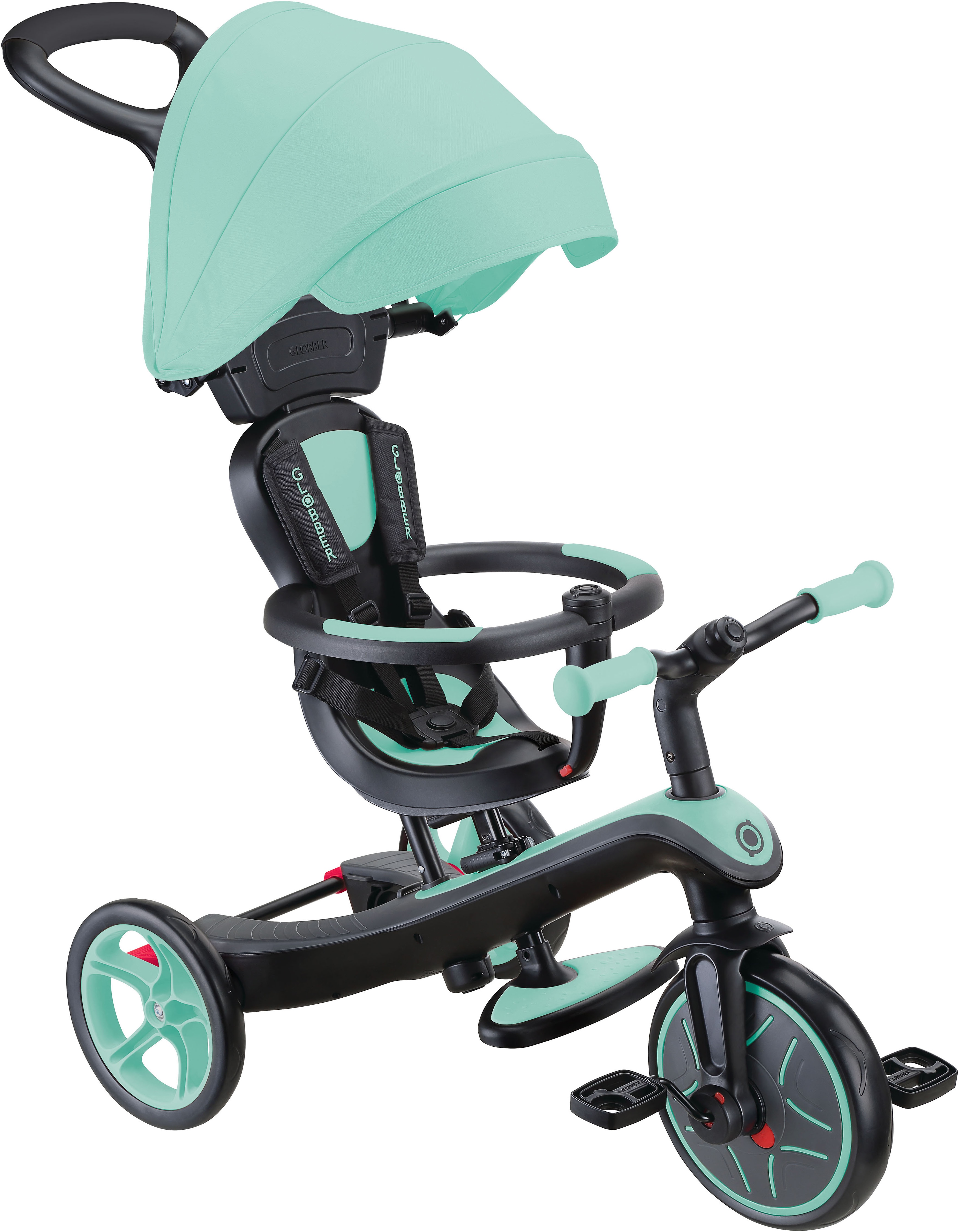 Dreirad GLOBBER "EXPLORER TRIKE 4in1", mint, Dreiräder, Kinder