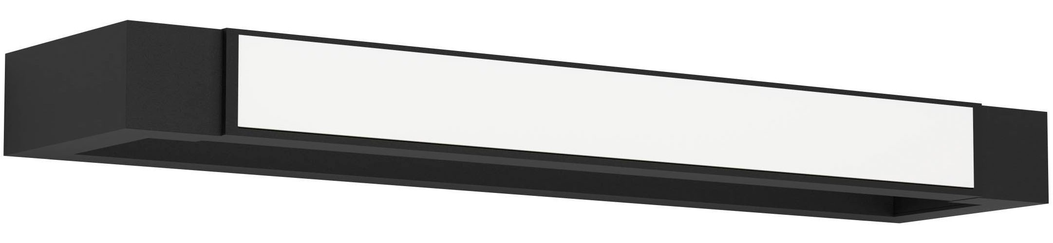 EGLO Spiegelleuchte "Gemiliana Spiegellampe, Wandleuchte aus Metall, IP44, Badezimmerlampe", schwarz, 1, H: 4cm, 1 Stk., Leuchten, Spiegelleuchte