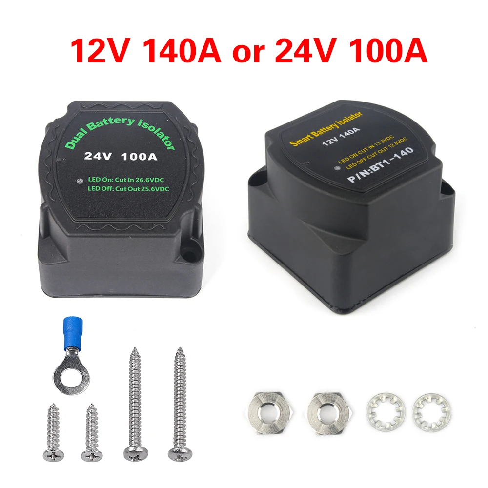 12V 140A Spannungsempfindliches Relais Batterieisolator Automatisches Laderelais Autozubehör Autobatterierelais Image