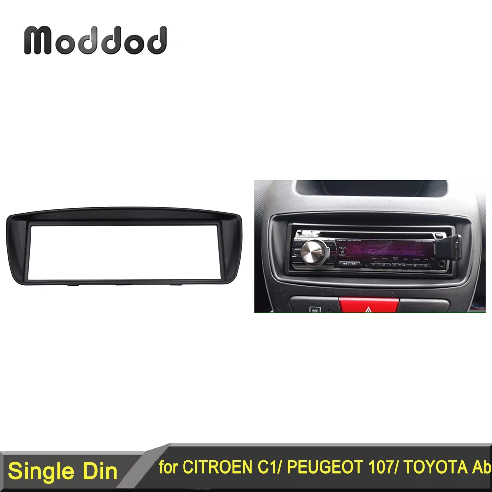 One Din Audio Fascia für CITROEN C1 TOYOTA Aygo Ab PEUGEOT 107 Radio GPS DVD Stereo CD Panel Dash Mount Trim Kit Lünette Rahmen Image