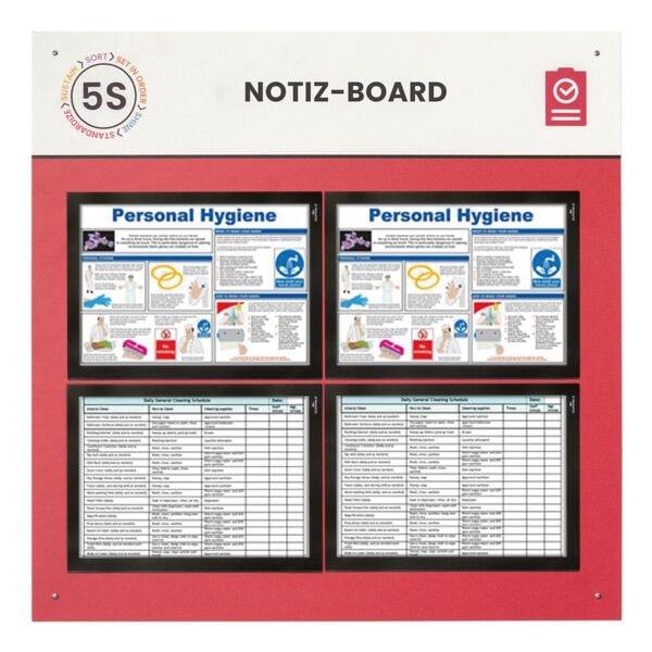 Paperflow Lean Management Board »Notiz-Board« 75/75 cm rot rot, 75x75 cm Image