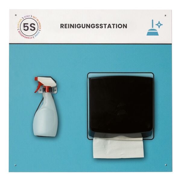 Paperflow Lean Management Board »Feuchtreinigungsstation« 75/75 cm blau blau, 75x75 cm Image