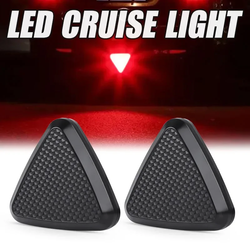 1 pz F1 Style Universal Led Stop Light triangolo LED fanale posteriore fanale posteriore lampada stroboscopica di sicurezza inversa per Auto Auto moto 12V