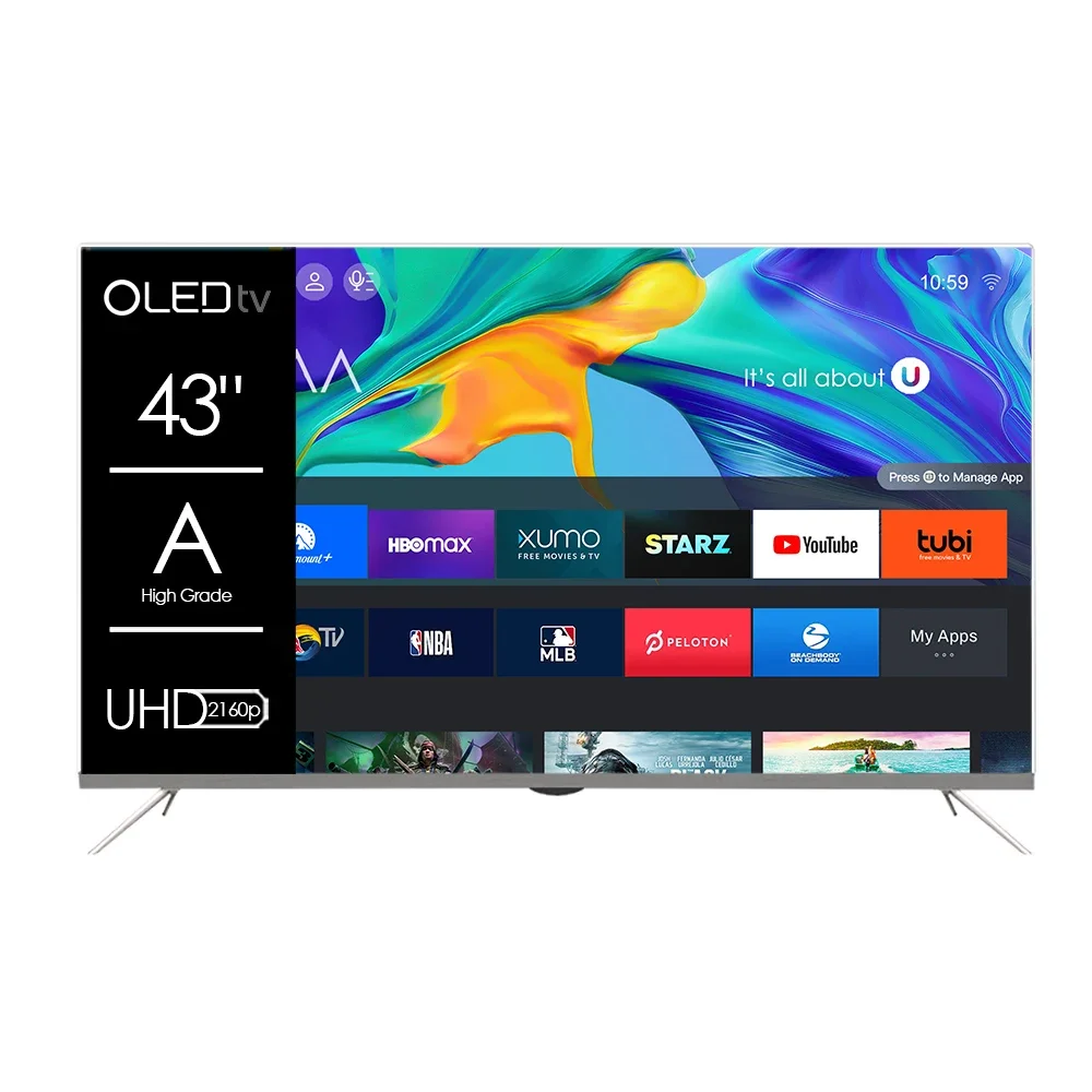 TV OLED 43 50 55 65 75 85 pollici 4K UHD WebOS Google Android Smart TV Senza cornice Televisione LED ultra sottile Produttore OEM
