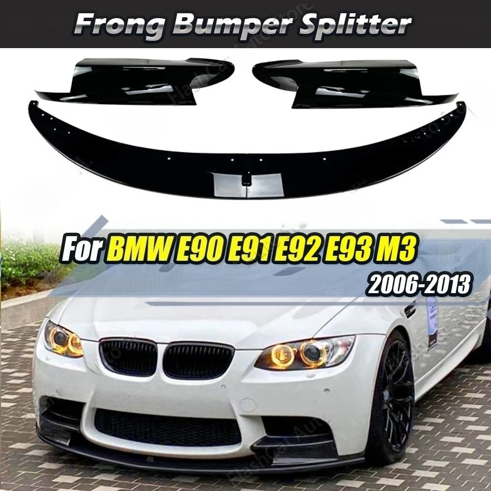 Paraurti anteriore Lip Splitter Diffusore Body Kit Spoiler Paraurti Guard Protector Per BMW Serie 3 E90 E91 E92 E93 M3 2006-2013 ABS