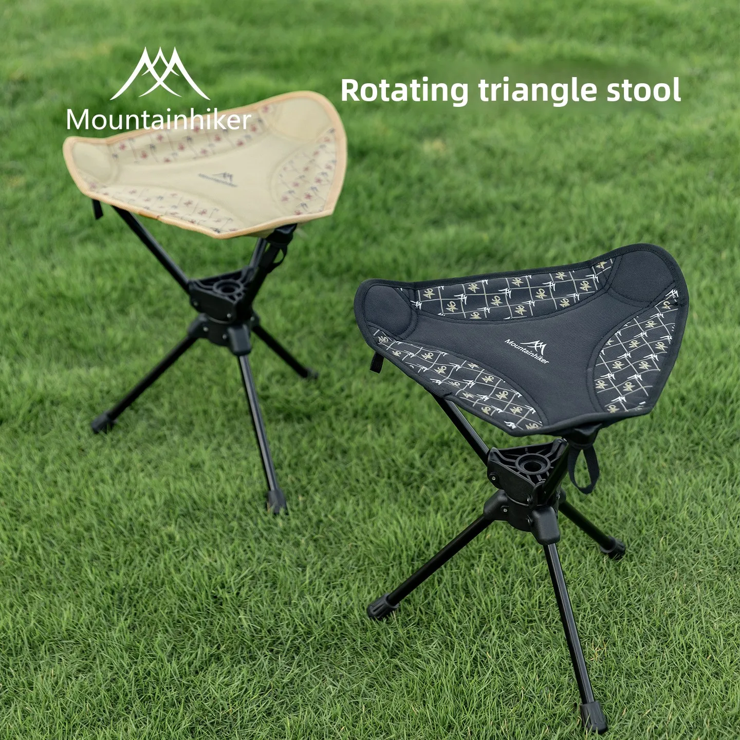 Mountainhiker Neuer ultraleichter tragbarer Klapphocker, kompakter Outdoor-Campingstuhl 360° ° Rotation Picknick Angeln Campinghocker