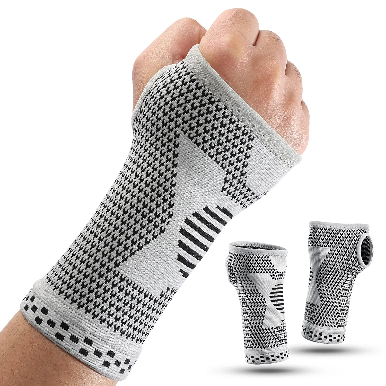 1Pcs Gym Sport Armband Handgelenk Schutz Palm Schutz Handgelenk Unterstützung Einstellbare Handgelenk Brace Strap Kompression Handschuhe Image