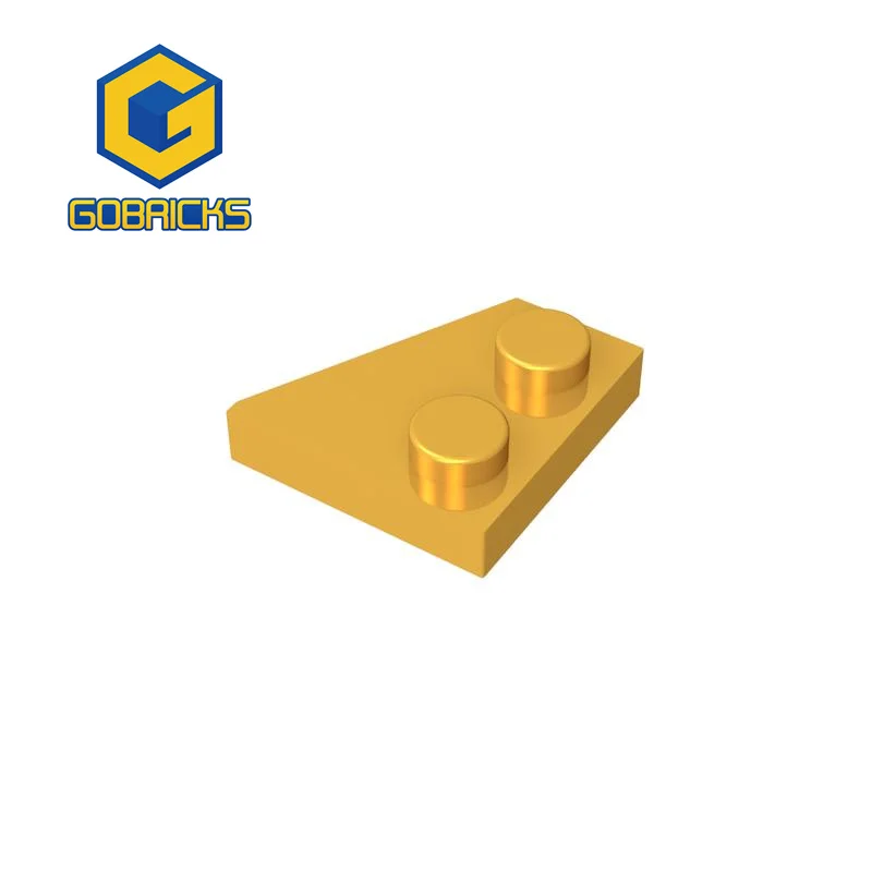 Gobricks 10 Stück Teile Keil, Platte 2 x 2 links, kompatibel mit 2429 Stück Kinderspielzeug, Bausteine, pädagogische Technik Image