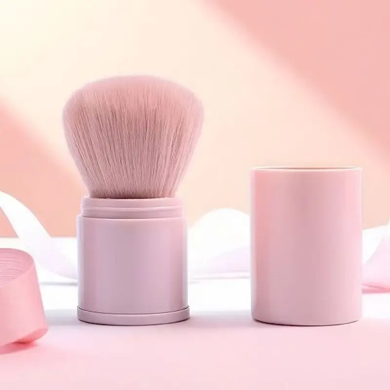 Tragbarer ausziehbarer Reise-Make-up-Pinsel, loser Puderpinsel, Rougepinsel, Multifunktionspinsel Image