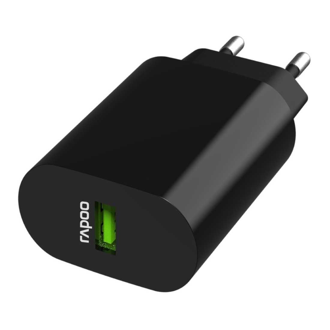 RAPOO Wireless Charger "XC140 Kabelloser Qi-Ladestand, 10W", schwarz, B:10cm H:1,2cm T:10cm, Ladegeräte