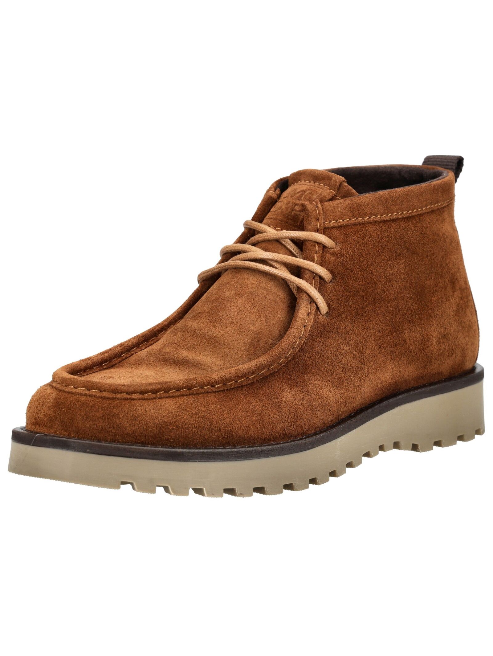 Schnürstiefelette MARC O'POLO "Marc O'Polo Stiefelette Veloursleder", Damen, Gr. 44, cognac, Veloursleder, Schuhe Schnürstiefelette