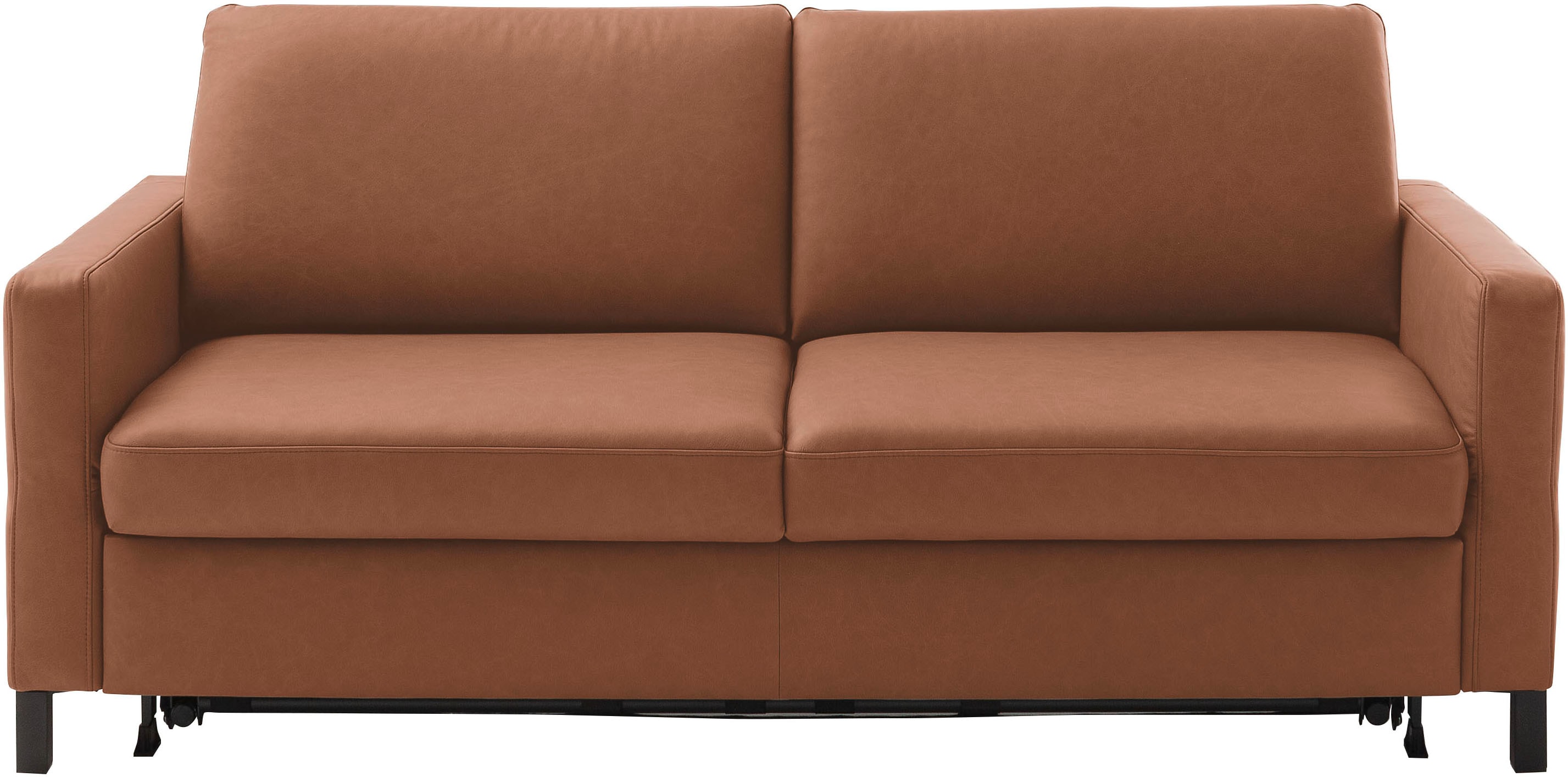 Schlafsofa HOME AFFAIRE "Calestra, 2-Sitzer mit Kaltschaummatratze, Breite 168 cm", braun, B:168cm H:86cm T:102cm, 100% Leder, Sofas, Schlafsofa