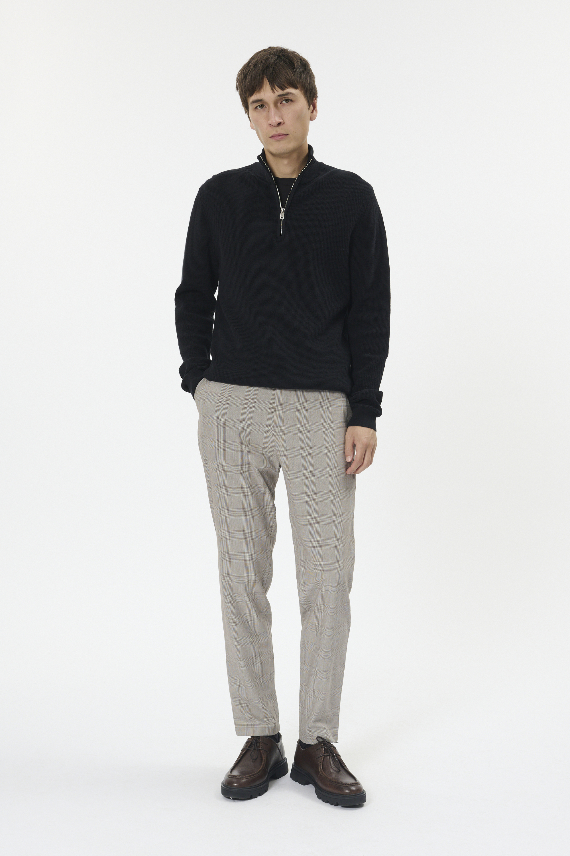 Casual Hose MAliam Casual Hose Gerade Passform dark brown