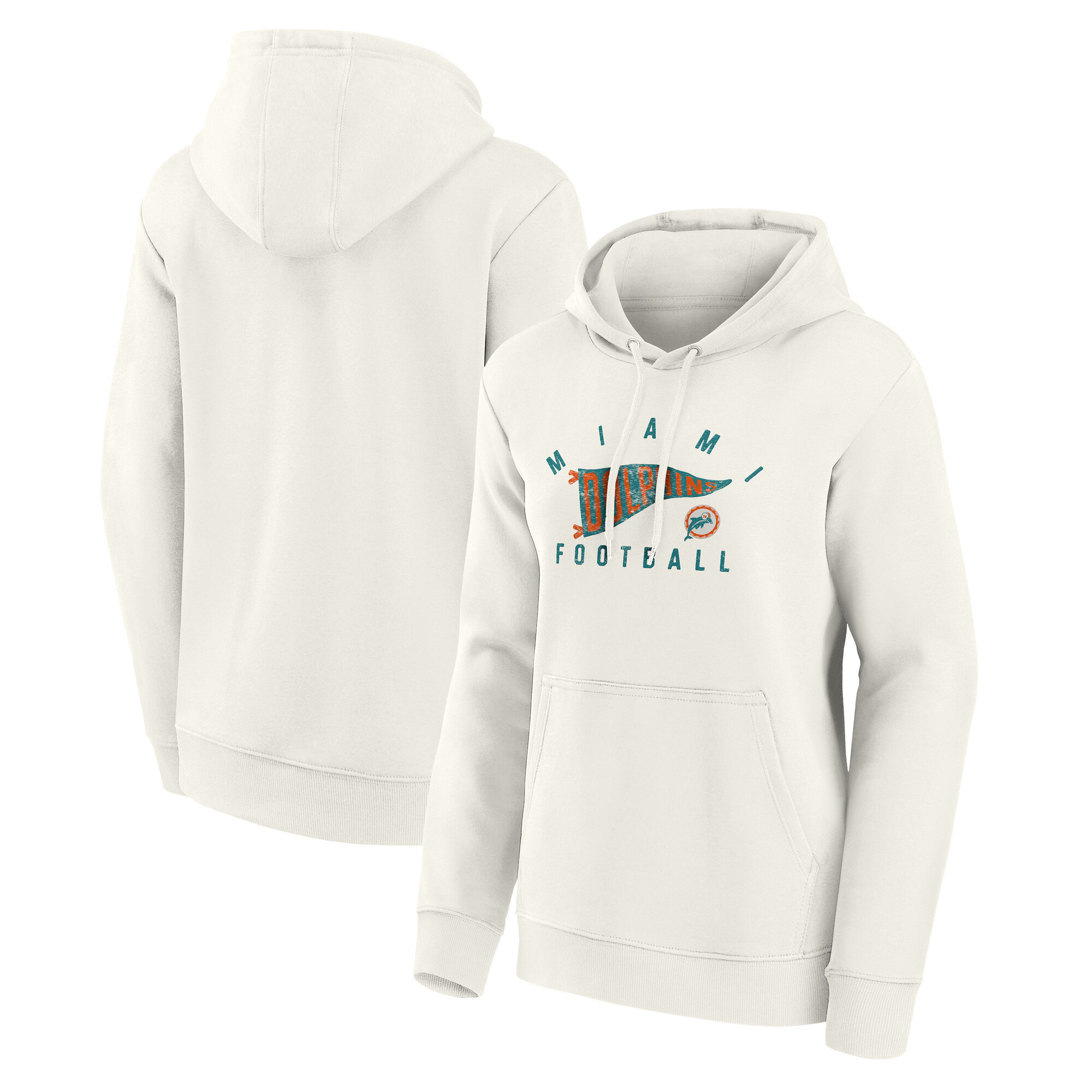 Miami Dolphins Pennant Wave Tribute Hoodie - Damen Image