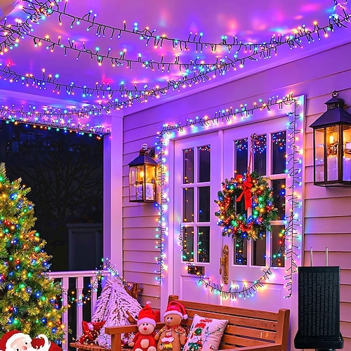 dekorationen Lichterkette Feuerwerkskörper Lichterkette Märchenlichterkette 16M/52.5Ft 800 LEDs 8 Modi Niederspannung Sichere Steckdose Baum Festival Hochzeitsfeier Atmosphären-Dekoration Image