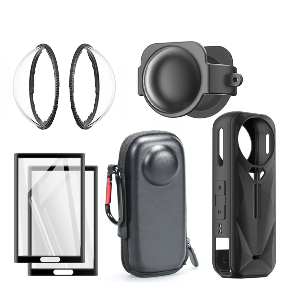 1 Set Für Insta360 X5 Tragen Lagerung Tasche Anti-scratch Tragbare Lagerung Fall Abdeckung Silikon + PC + EVA Panorama kamera Zubehör Image
