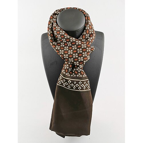 Herrenschal aus Polyester mit Paisley-Blumenmuster – elegantes Design, verschiedene Farboptionen für formelle und legere Anlässe. Image