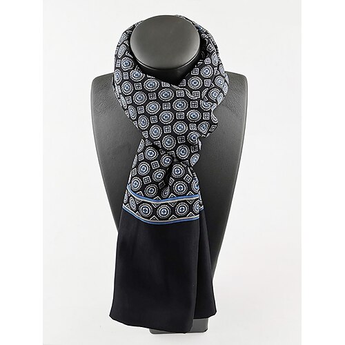 Herrenschal aus Polyester mit Paisley-Blumenmuster – elegantes Design, verschiedene Farboptionen für formelle und legere Anlässe. Image