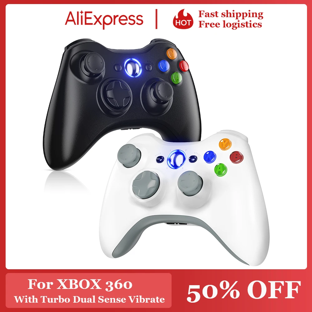 Für Xbox 360 2,4 G Wireless Game Controller Controller mit Dual-Vibration Turbo Kompatibel mit Xbox 360/360 Slim und PC Fenster