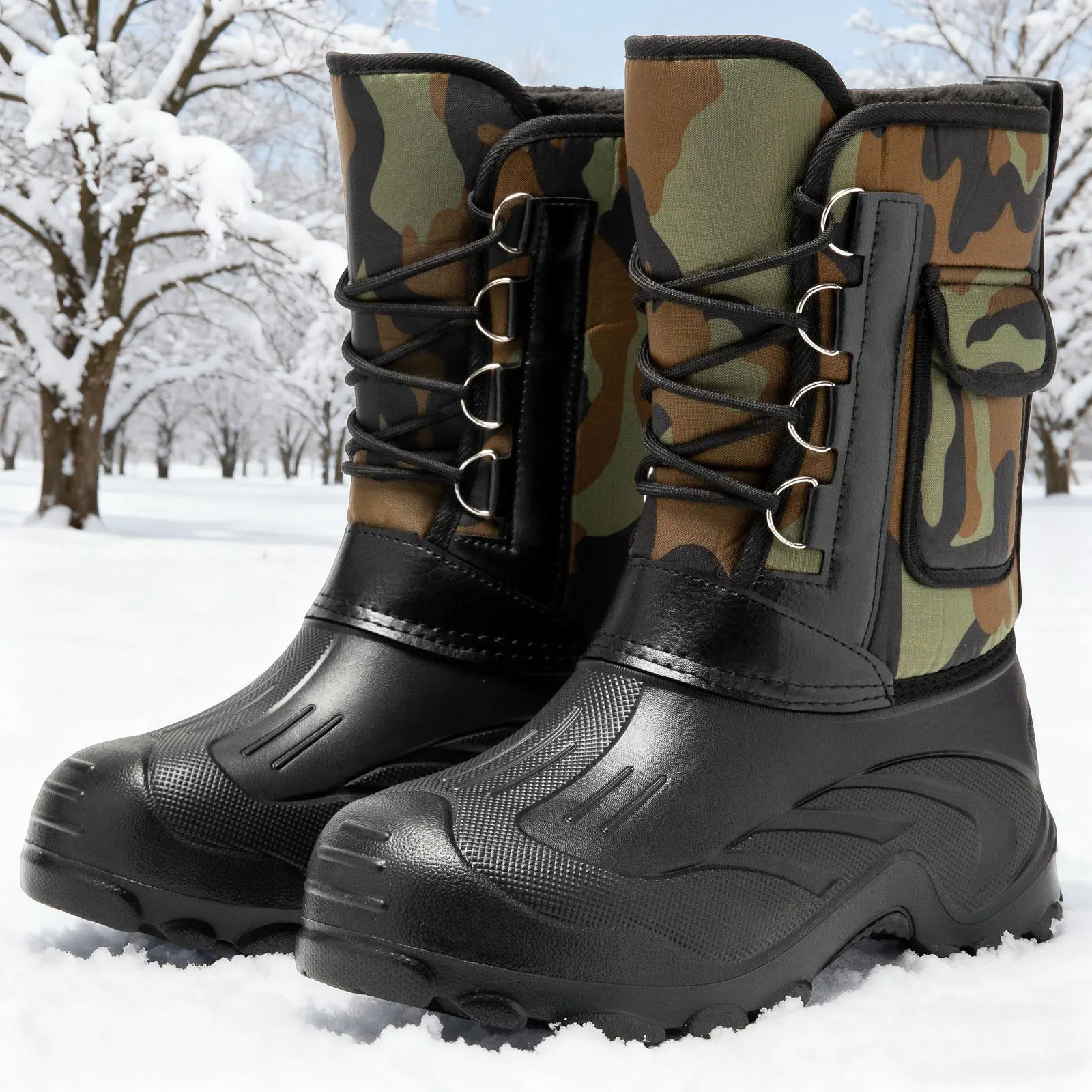 Männer Winter Stiefel Warme Wasserdichte Turnschuhe 2025, Outdoor-Aktivitäten Angeln Schnee Arbeit Stiefel Männliche Schuhe Männer Schuhe Angeln Stiefel