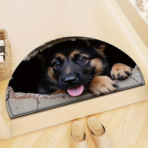 Landschaftsdesign Fußmatte visuelle Falle Bodenmatte rutschfest für Türbereich Eingangsbereich Badezimmer Flur drinnen draußen Diatomit schnell trocknend absorbierend Image