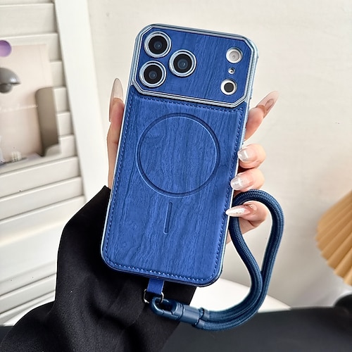 Handy Hülle Handyhüllen Für iPhone 17 Pro Max 17 Air 16 15 14 Pro Max Plus 13 Pro Max Rückseite Unterstützt kabelloses Laden Mit Handgelenkschlaufe Stoßfest Retro Beschichtung Image