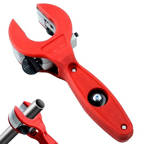 Professioneller Ratschen-Rohrabschneider – robuste Konstruktion aus poliertem Stahl, ergonomischer, rutschfester Griff, 1/4-Sechskantantrieb für Kupfer, Aluminium, Eisen, Edelstahl und PPR für Rohre Image