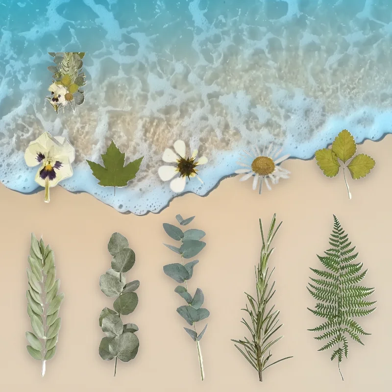 20 Blatt Aufkleber, Pflanzenhandbuch, 221 x 99 mm, romantisches Nacht-Scrapbook, vier Wind-Vintage-Zubehör, Jahreszeiten, florale Blume Image