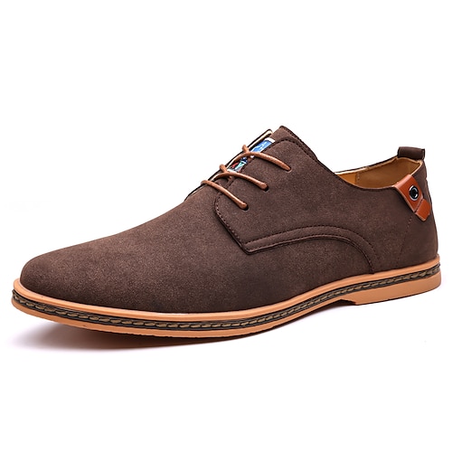 Herren Freizeitschuhe Spaziergang Sportlich Lässig PU Leder Bequem Rutschfest Atmungsaktiv Schnürung Schwarz Gelb Blau Sommer Frühling Herbst Image