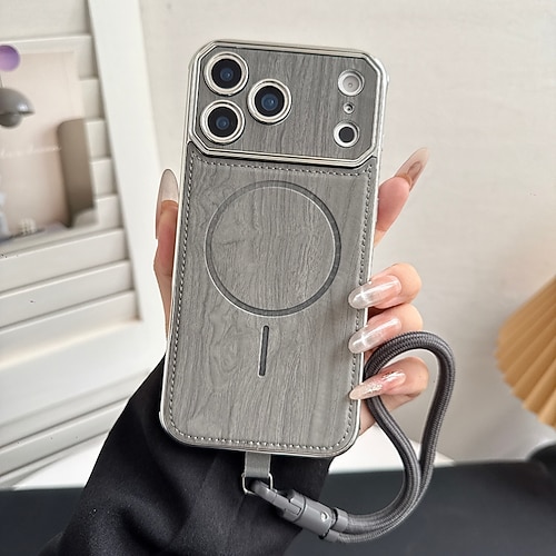 Handy Hülle Handyhüllen Für iPhone 17 Pro Max 17 Air 16 15 14 Pro Max Plus 13 Pro Max Rückseite Unterstützt kabelloses Laden Mit Handgelenkschlaufe Stoßfest Retro Beschichtung Image