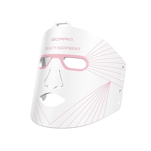 Neue LED-Rotlicht-Gesichtsmaske, FDA-zertifiziert, für den Hausgebrauch, Silikon-Gesichtsmaske, Phototherapie-Gesichtsmaske mit Nackenband, USB-Ladeanschluss, 2500 mAh, SUID Image