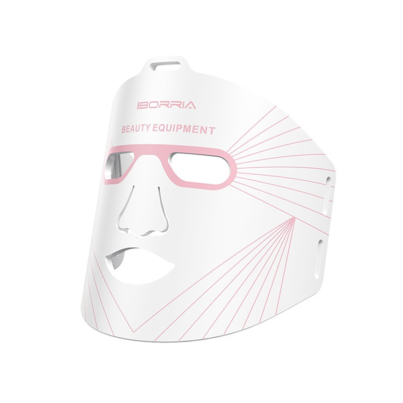 New Product Led Red Light Beauty Facial Mask FDA Certified Household Silicone Facial Mask Phototherapy Facial Beauty Instrument Led Light Emitting Facial Mask with Neck Strap USB Charging 2500 MA Sui