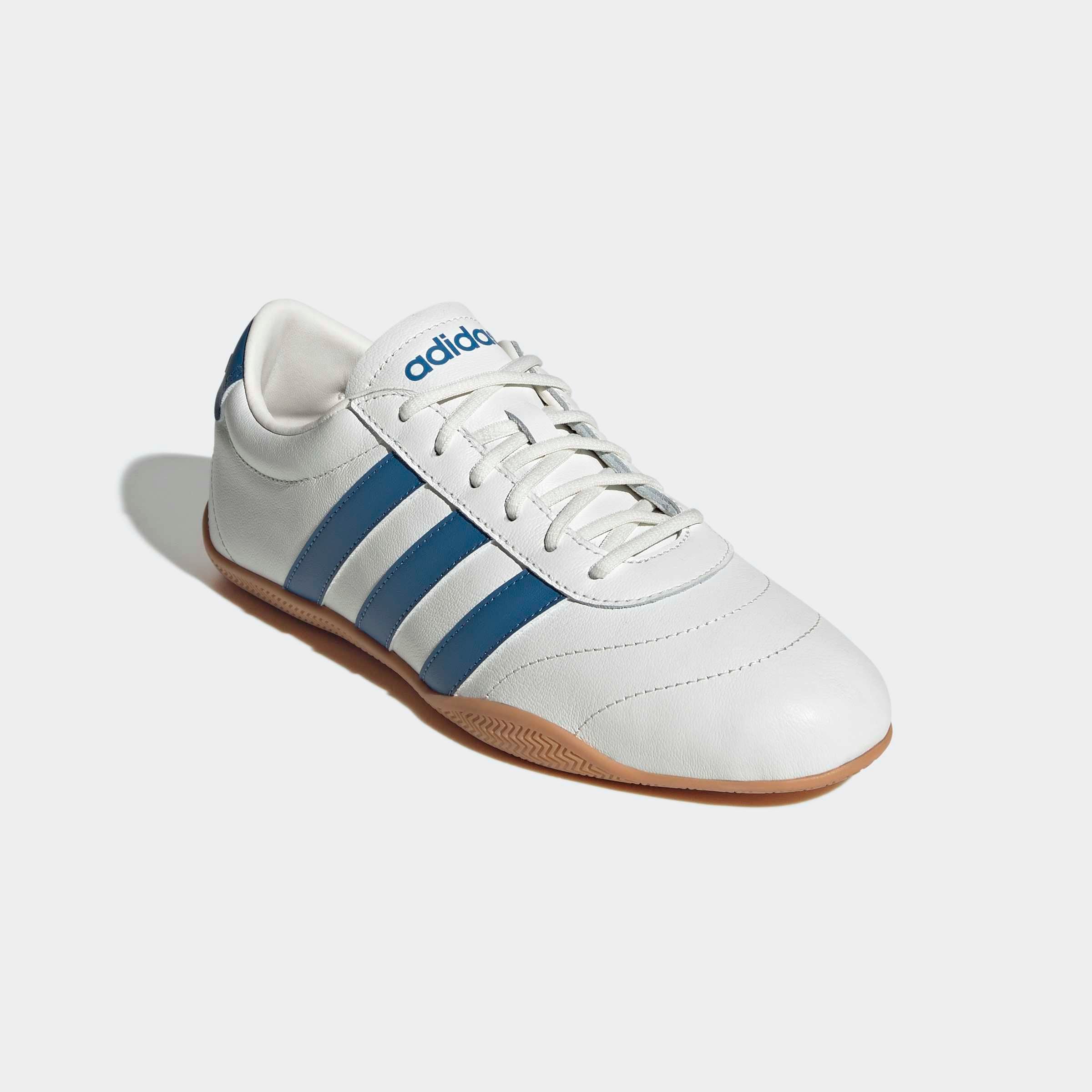 Sneaker ADIDAS SPORTSWEAR "GRAND COURT LO", Damen, Gr. 37, core weiß, dusky ink, gum10, Leder, Synthetik, Schuhe Sneaker, Design auf den Spuren des adidas Superstar