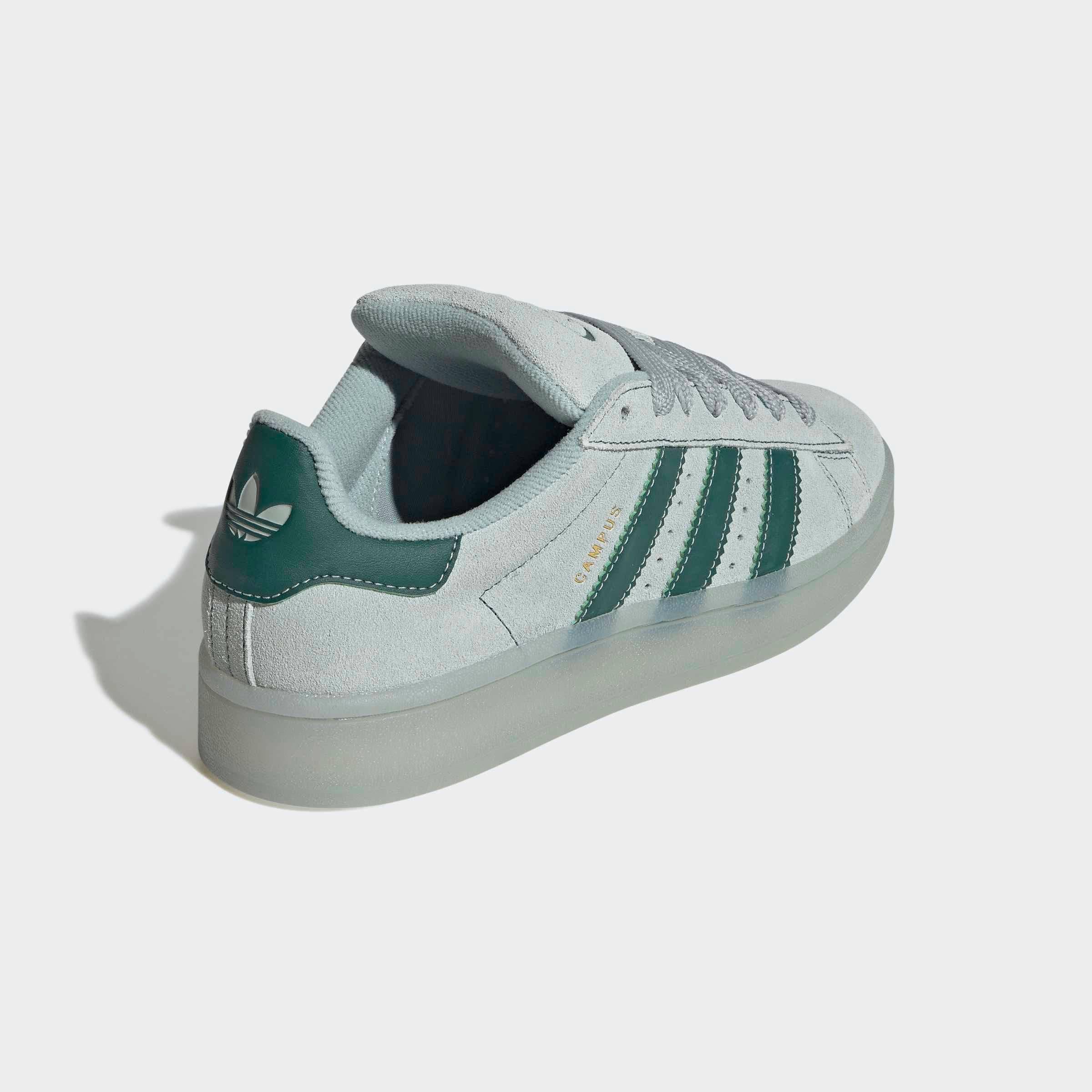 Sneaker ADIDAS ORIGINALS "CAMPUS 00S", Damen, Gr. 40, wonder sage, collegiate grün, gold metallic, Leder, Schuhe Sneaker