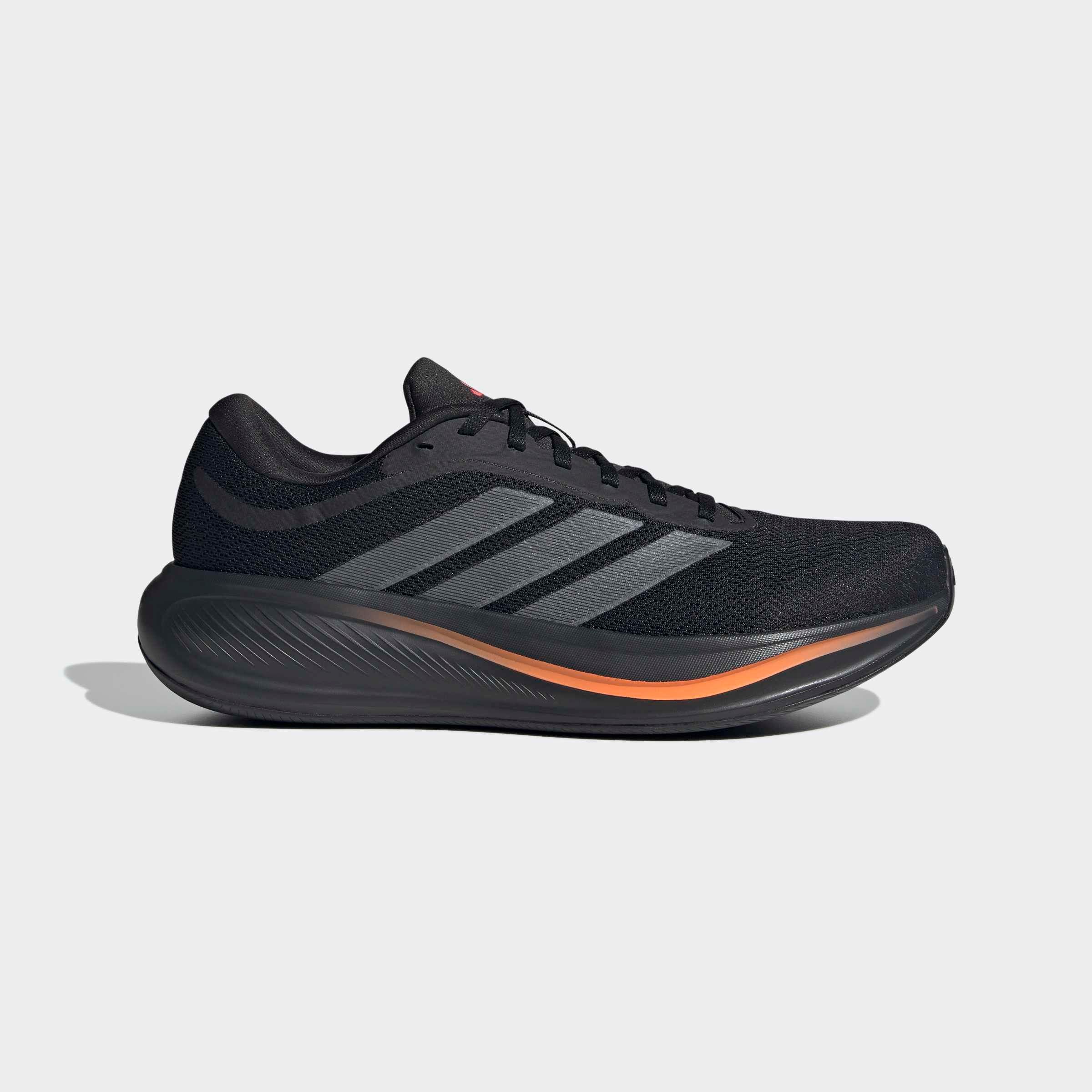 Laufschuh ADIDAS PERFORMANCE "RESPONSE RUNNER 2", Damen, Gr. 39, core schwarz, iron metallic, carbon, Synthetik, Textil, Schuhe Laufschuh